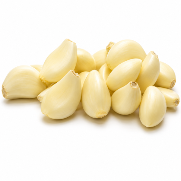 Peeled garlic lehsan without shell for cooking at Euro Hyper Market