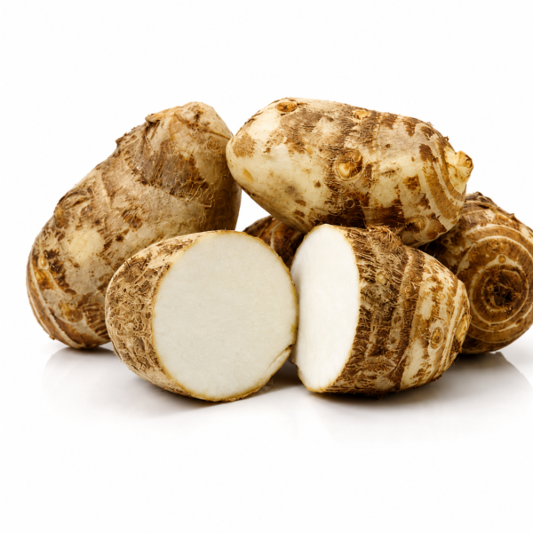 Fresh arvi taro root vegetable for cooking at Euro Hyper Market