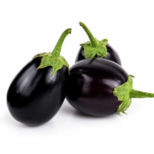 Fresh brinjal baingan vegetable for cooking at Euro Hyper Market